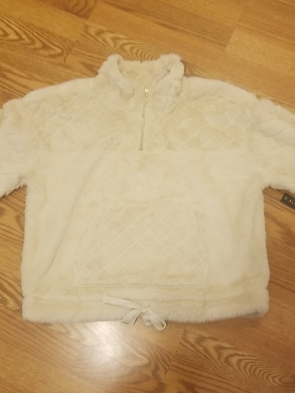 NWT Almost Famous Cream Sherpa Quarter-Zip Pullover